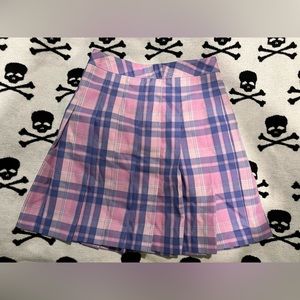 Purple and pink plaid skirt extra small